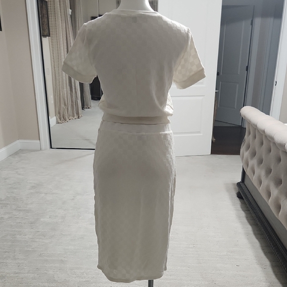 Cream Knee-length Pencil Skirt for Cocktail - Picture 4 of 9